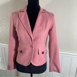 Copper key pink blazer jacket cropped length